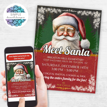 custom diy santa claus flyer template for realistic life like santa